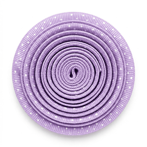 Cinta de grogrén de 6 mm con lunares blancos y lavanda de Neelkamal Industries al por mayor para recuerdos de baby shower, pinzas para el pelo y lazos - Product Image 4