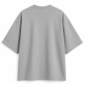 Camiseta Oversize para Hombre, Manga Corta, Cuello Redondo, Color Sólido, Estilo Casual Holgado, 100% Algodón Jersey Tejido Liso - Product Image 2