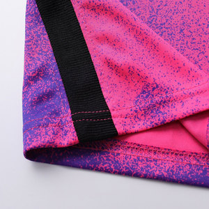 Men's Soccer Jersey Set Gradient <b>Pink</b> Purple V-Neck Short Sleeve Quick Dry Polyester Sportswear Uniform Adult All Seasons - Product Image 5