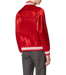 Veste universitaire en satin pour homme de haute qualité 2026, tissu tricoté imperméable, taille XL, style streetwear, poche collée - Product Image 2