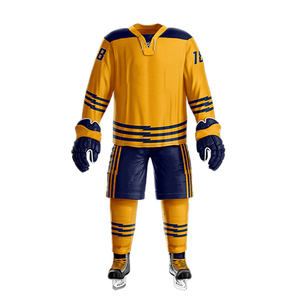 Uniforme de hockey sur glace pour homme adulte, 100% polyester, respirant, séchage rapide, logo imprimé par sublimation, position personnalisable, tissu - Product Image 4