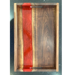 Bandeja Ecológica 100% Natural de Madera y Resina, Venta al por Mayor, Bandeja para Servir, Uso en el Hogar, Hoteles y Restaurantes - Product Image 1