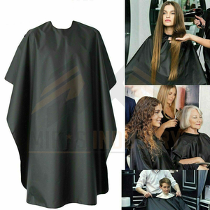 Cape de coiffure unisexe en polyester noir résistante à l'eau, imprimée par sublimation, combinaison de travail - Product Image 6