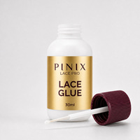 PINIX Colle pour perruques en dentelle 30ml, sans résidus, imperméable, pour une ligne de cheveux invisible et une adhérence parfaite, pour salon et usage domestique, adhésif frontal, OEM en gros