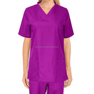 Conjuntos de uniformes médicos de enfermería para mujer a la moda, uniformes médicos de tela de poliéster para Hospital, uniformes médicos femeninos - Product Image 3