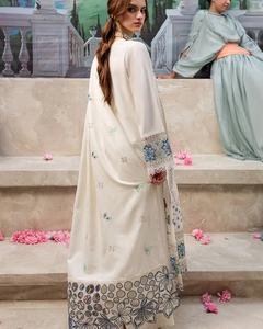 สีสันโดดเด่นแบบปากีสถานสำหรับงานอีด งานแต่งงาน และโอกาสต่างๆ บนชายหาด - เสื้อผ้าผู้หญิงที่สวยที่สุด ผลิตจากวัสดุวิสโคส ซึมซับความชื้นได้ดี แห้งเร็ว - Product Image 5