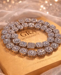 925 Sterling Silver Moissanite Diamond Neckless VVS1 <b>Iced</b> <b>Out</b> Mixed Moissanite Diamond Necklace GRA Certified - Product Image 2