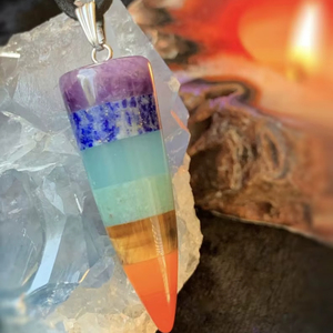 Colgante de bala con los siete chakras, piedra preciosa de ágata Mirani, decoración para el hogar con temática de hadas y regalo, excelente precio, Gujarat - Product Image 1