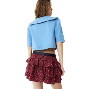 Jupe à volants pour femmes, jupe longue décontractée à superpositions, jupe fluide en forme de A, bas de tenue confortables et tendance pour tous les jours, tenues d'été - Product Image 2