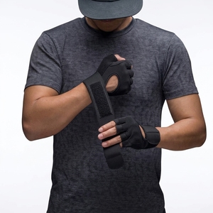 Gants de fitness demi-doigts en cuir unisexe respirants antidérapants avec sangle de poignet réglable pour musculation et haltérophilie, compatibles écran tactile - Product Image 6