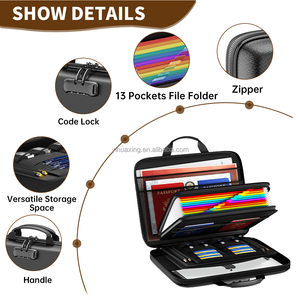 YHX Fireproof <strong>Document</strong> Box <strong>Document</strong> Passport Important Items <strong>Bag</strong> Hard Shell Fireproof <strong>Document</strong> Laptop <strong>Bag</strong> with Zipper - Product Image 5
