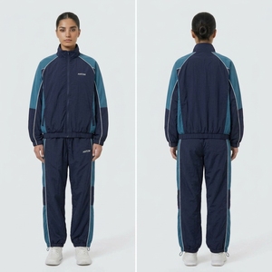 Women's Camo Print Windbreaker Tracksuit - Track Jacket & <b>Pants</b> Set for Running, Wholesale Price - Product Image 2