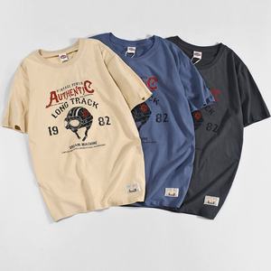 2022 logotipo personalizado 100% algodón al por mayor niños camisetas de alta calidad de gran tamaño cuello redondo estilo Casual marca personalizada impresión hombres - Product Image 3
