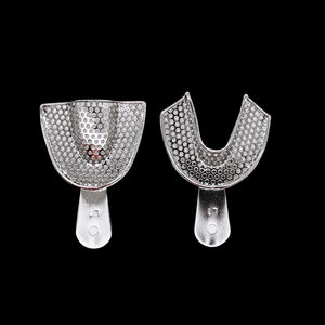 Plateaux d'empreinte dentaires métalliques autoclavables, design personnalisé, qualité supérieure, en acier inoxydable, tailles S M L, instruments - Product Image 4