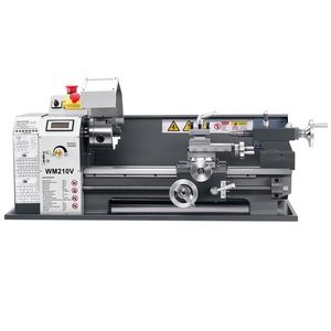 Tornio da banco 550W 8x16 con velocità variabile 0-2500 RPM, precisione mandrino 0.0003, ingranaggi in metallo, macchinario per taglio metalli 8x16 - Product Image 2
