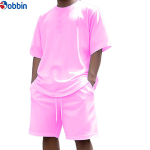 Ensemble de survêtements unisexes confortables pour hommes : T-shirt oversize et pantalon de jogging, couleur unie, style urbain, respirant, personnalisable pour l'été - Product Image 3