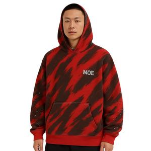 Autumn Eco-Friendly <b>Men's</b> Oversized Zipper-Up Long Hoodie High Quality 100% Cotton Fleece Lightweight Breathable Embroidered - Product Image 2