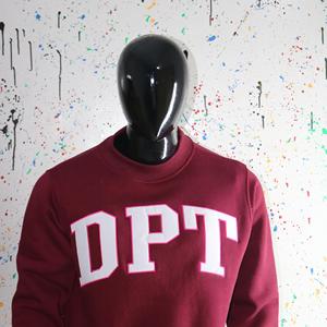 Sweat-shirt à col montant DPT BROWN 100% BLANC avec broderie appliquée, col large, info.clushsports - Product Image 5
