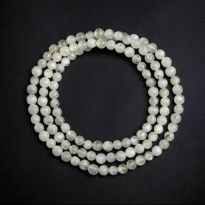 ลูกปัดคุนไซต์สีเขียวอ่อนจากบราซิล แท้จากธรรมชาติ ร้อยเป็นเส้น ลูกปัดกลม ขนาด 21 นิ้ว ขายส่งจำนวนมาก - Product Image 1