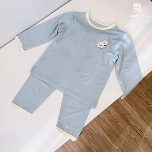 Ensemble de vêtements de détente à manches longues pour garçons et filles SeunKids, pyjama en viscose respirant, fabriqué au Vietnam - Product Image 5