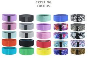 Bandas de resistencia elásticas de tela para ejercicios de cadera y glúteos, tipo círculo, para gimnasio, al por mayor - Product Image 6