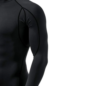 Camiseta de Compresión para Hombre, Diseño Moderno, Corte Ajustado, Tejido de Punto, Secado Rápido, Alta Calidad, Manga Larga, Deportiva, Servicio Personalizado OEM - Product Image 5