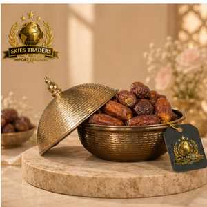 Hammered Gold Bowl With Domed Lid Luxury Metal Tableware Date <b>Container</b> <b>Sweet</b> Box Centerpiece Snack Pot Fruit Server Pastry Hold - Product Image 1