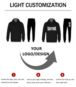 เสื้อสเวตเตอร์ไม่มีฮู้ด ผ้าฝ้ายคุณภาพสูง สีตามสั่ง - Product Image 3