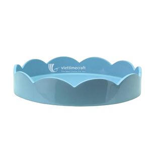 ViettimeCraft Plato de Servir Minimalista Ecológico de Madera Verde, Bandeja para Alimentos sin Contacto con la Comida, para Fiestas, Restaurantes y Catering - Product Image 3