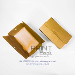 กล่องใส่กระดาษแบบย่อยสลายได้นำออกได้สำหรับบริษัทเวียดนามกล่องลวดที่มีหูหิ้วป้องกันการรั่วซึมสามารถวางซ้อนกันได้-มีลายนูนให้เลือก - Product Image 3
