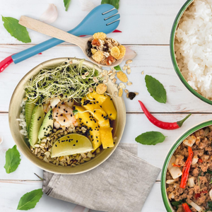 Top Choice Eco-friendly Spun Bamboo Salad <b>Bowls</b> <b>with</b> <b>Lid</b> & Utensil Set for Kitchen, Home Decor from Vietnam - Product Image 4