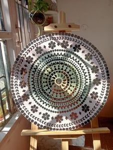 High Quality <b>Mirror</b> Mosaic Art Wall Hanging Reflective Decorative Wall <b>Panel</b> for Bedroom Living Room and Office Use For Sale - Product Image 2