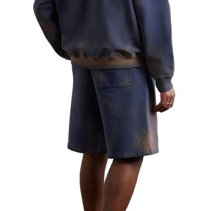Wholesale Unisex Acid Wash <b>Sweat</b> <b>Shorts</b> <b>Men's</b> Women's High Street Style Custom Logo Elastic Waist OEM Digital Eco-Friendly - Product Image 3