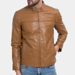 Genuine Sheep Skin Leather <b>Jacket</b> Men <b>Slim</b> <b>Fit</b> Short Coat Men Fashion Men's Leather <b>Jacket</b> - Product Image 2