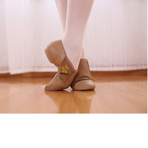 Zapatos de Baile Jazz Suaves MBAANI, de Cuero Genuino, Estilo Ballet con Logotipo de Estrella, Unisex - Product Image 6