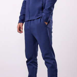 Conjunto de Sudadera con Capucha y Pantalones de Chándal para Hombre, de Invierno, Holgado, Color Liso, con Hombros Caídos, Cremallera, 100% Algodón, Anti-Pilling - Product Image 3