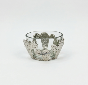 Tazón Decorativo de Vidrio de Lujo con Recubrimiento Metálico Plateado con Diseño de Cactus, Estilo Suroeste, para Dulces y Decoración del Hogar - Product Image 3