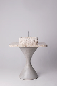 Natural Marble Luxury Wash <b>Basin</b> Crema Marfil Beige Hammering Edge Sink Eco-Friendly Customized Design Durable for Bathroom - Product Image 4