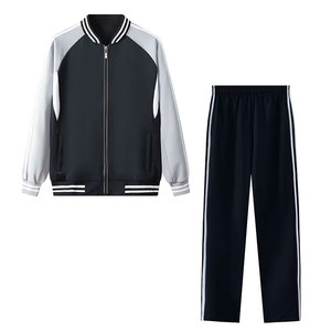 Survêtement d'entraînement personnalisé OEM 2025 pour homme, respirant, 100 % polyester, col montant, demi-fermeture éclair, manches longues - Product Image 3