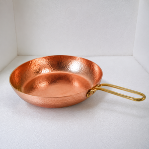 Sartén de Cobre Martillado Hecha a Mano con Mango de Latón, Utensilio de Cocina, Fabricante y Proveedor OEM ODM - Product Image 2