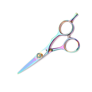 Tijeras de Barbero de Acero Inoxidable de Alta Calidad con Mango Recubierto de Acero Inoxidable, Punta de Cuchilla Recta para Diestros, para Peluquería y Estética - Product Image 2