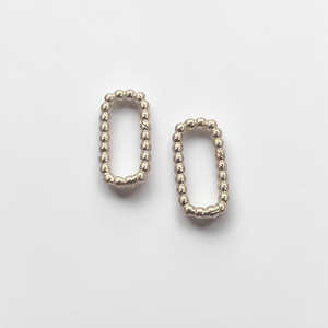 Conector de mosquetón ovalado con cierre de resorte y cuentas de burbujas chapado en oro de 18 quilates para la fabricación de pendientes - Product Image 2