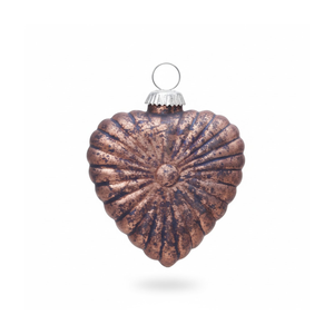 VIXM-14115 ลูกบอลตกแต่งต้นคริสต์มาสรูปหัวใจสีน้ำตาล ทำจากแก้ว ขายดี สำหรับตกแต่งเทศกาลอย่างหรูหรา - Product Image 2