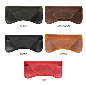 Genuine Leather <b>Glasses</b> <b>Case</b> Handmade Soft Cowhide Spectacles Pouch Luxury Slim Sun <b>Glasses</b> Cover Leather Bag LGC-0001 - Product Image 5