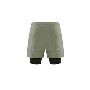 Shorts de sport pour hommes, trois pièces, élastiques, pour le basketball, la course à pied, la remise en forme, shorts d'entraînement à séchage rapide pour l'été avec doublure - Product Image 2