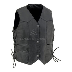 เสื้อกั๊กหนังระบายอากาศสำหรับผู้ชายเสื้อกั๊กหนัง100% วัสดุทนทาน - Product Image 6