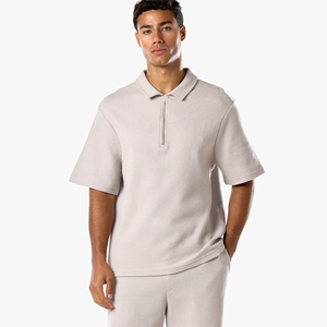 Custom Wholesale Casual Summer Breathable Knitted Men's Polo <b>Shirts</b> - Product Image 1