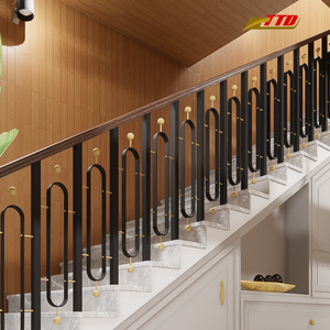 Barandilla de Acero Moderna para Escaleras Interiores, Barandas de Hierro Forjado Personalizadas, Diseño de Escalera Resistente, Duradero y Elegante para Cualquier Espacio - Product Image 5