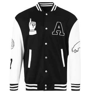 Ventes chaudes - Vestes pour hommes avec broderie chenille personnalisée, manches en cuir, bomber, baseball, letterman, vestes universitaires - Product Image 4