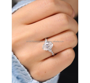 IGI/GIA Lab Grown Cut Diamond Vintage 14K Anillo de boda/compromiso amarillo Unisex Oro blanco fino para fiesta de aniversario-Worthy - Product Image 2